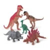 Różnorodne figurki dinozaurów – tyranozaur, triceratops, stegozaur i inne prehistoryczne gady Terra