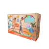 Muzyczna ścieżka sensoryczna Balance & Groove Set B. toys w opakowaniu z okienkiem do testowania modułu muzycznego i ilustracjami zabawy.